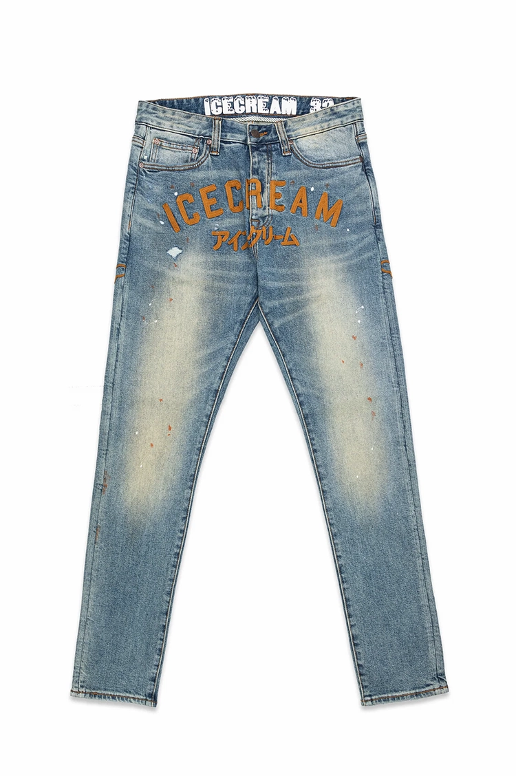 Icecream Faded Jeans Odor Resistant LightweightInsulation