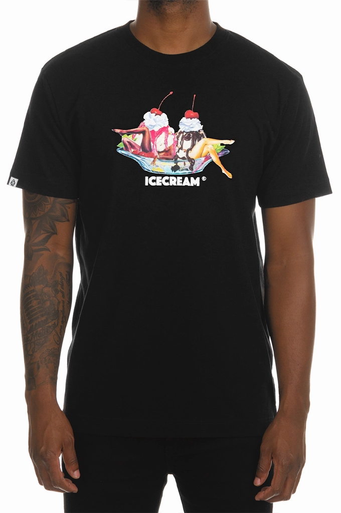 Icecream Legs SS Tee Lightweight Fashion Microfiber Blend
