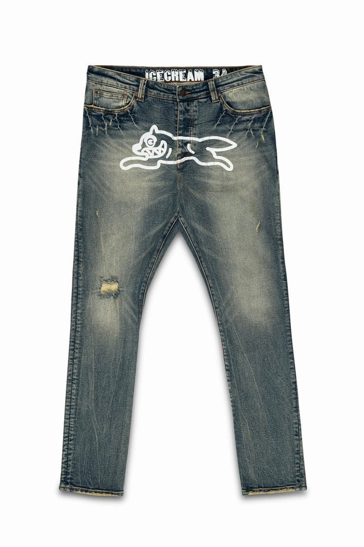 Flexible Seam Icecream Running Dog Jeans