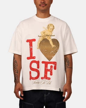 Sworn To Us I Love SF T-Shirt Eggshell NonIronTechnology Casual Vibe Wear