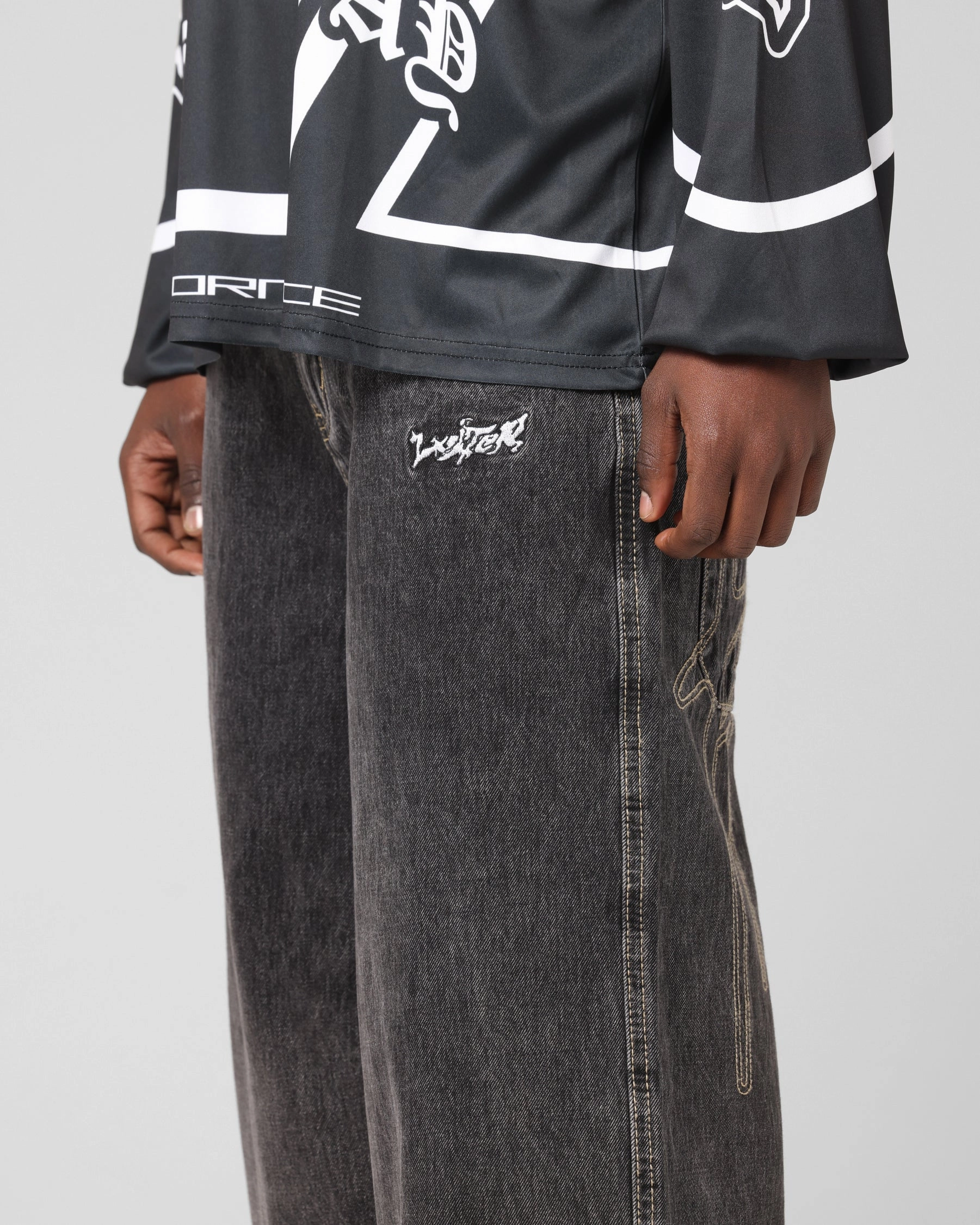 Outfit Ready Style Loiter Star Born Jeans Dirty Grey