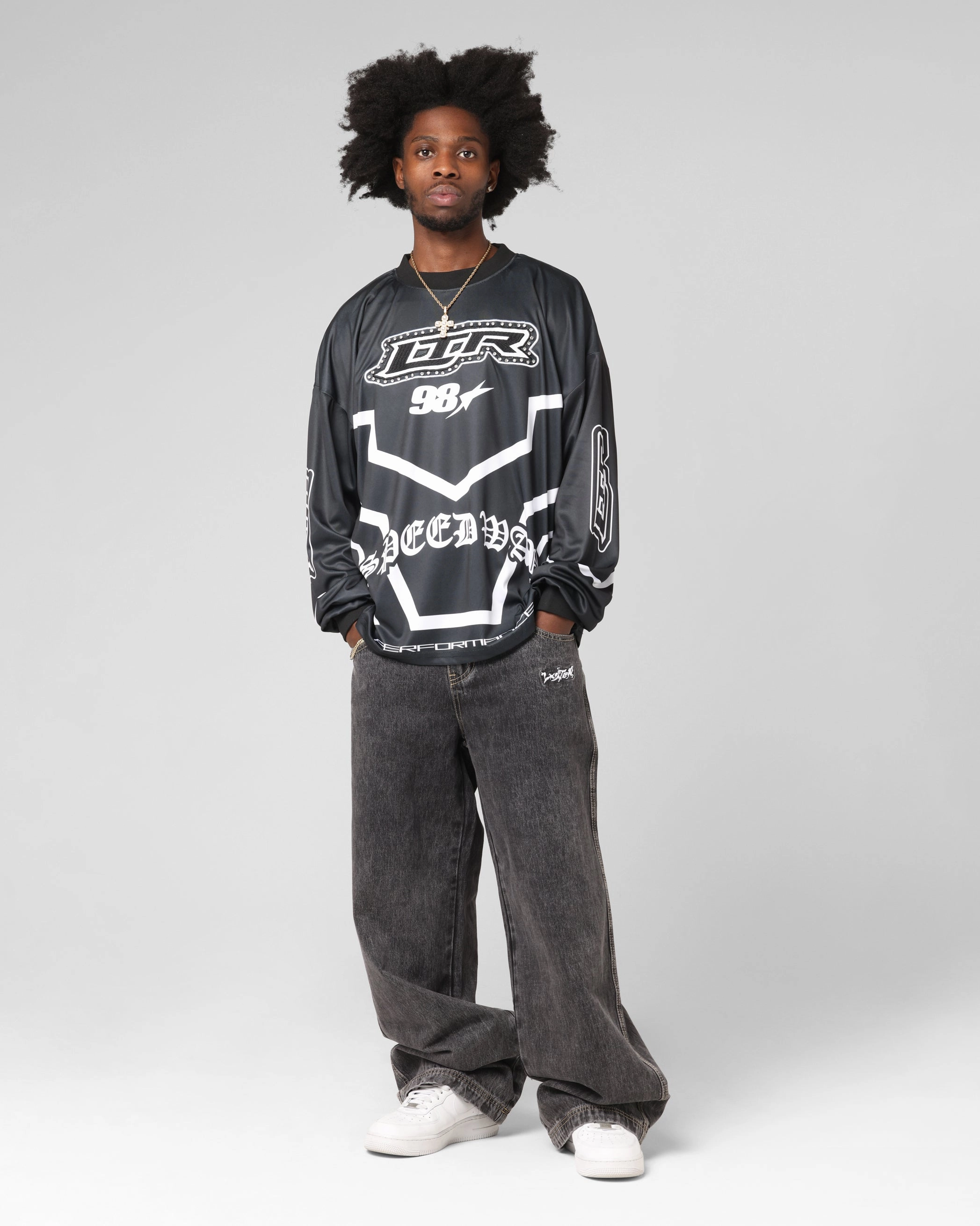 Premium Cotton Blend Minimalist Style Chill Outfit Loiter Star Born Jeans Dirty Grey