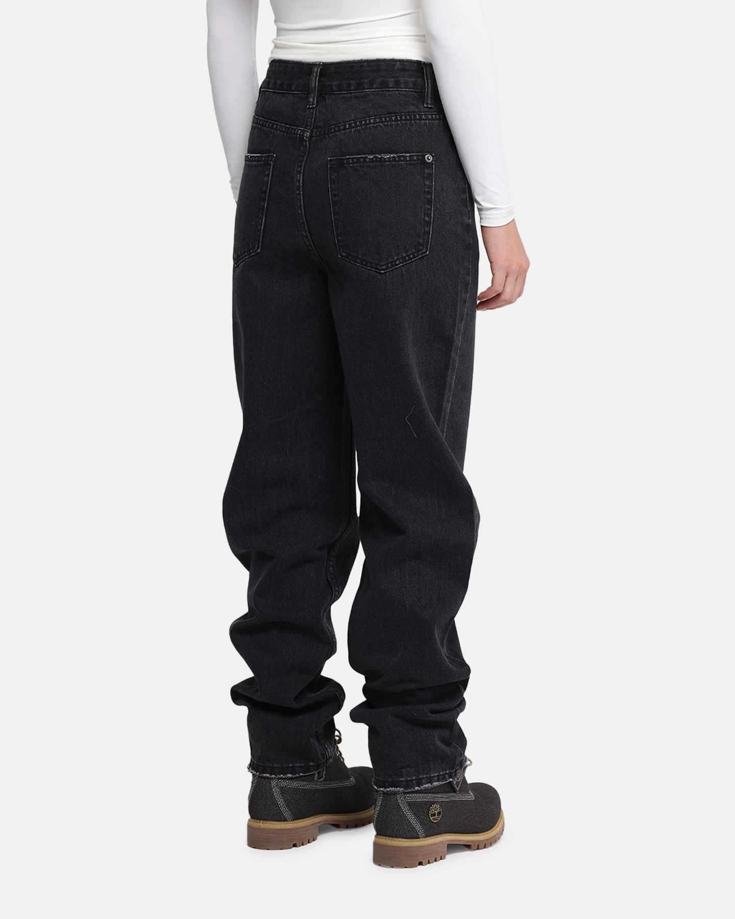 XXIII Women's Straight Leg Jeans Washed Black Travel Light