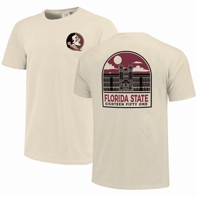 Image One Adult/Unisex Westcott Florida State Design Short Sleeve T-shirt - Bone Trendy Look