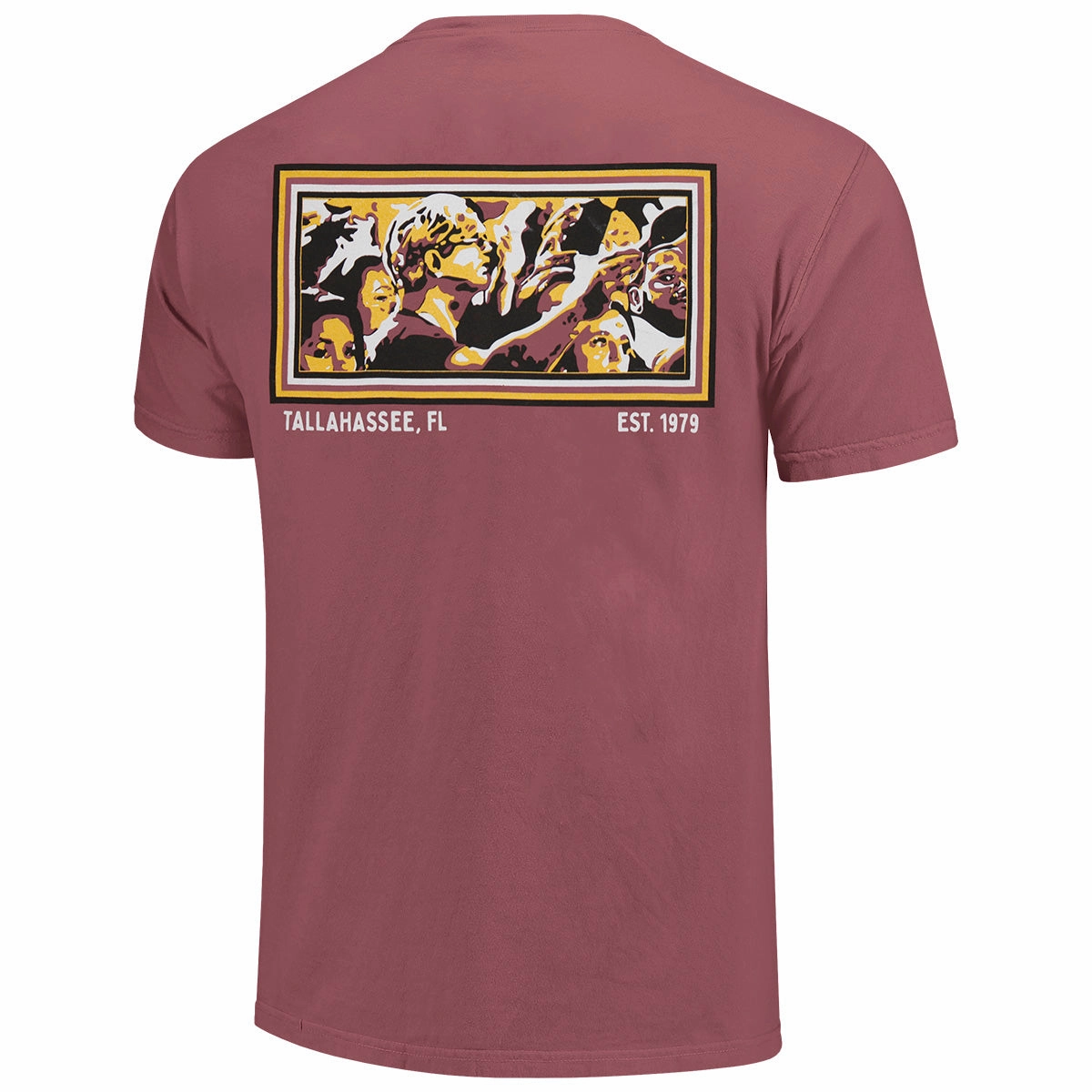 Chilly Style Image One Comfort Colors Garnet & Gold Mural Design Short Sleeve T-shirt - Brick