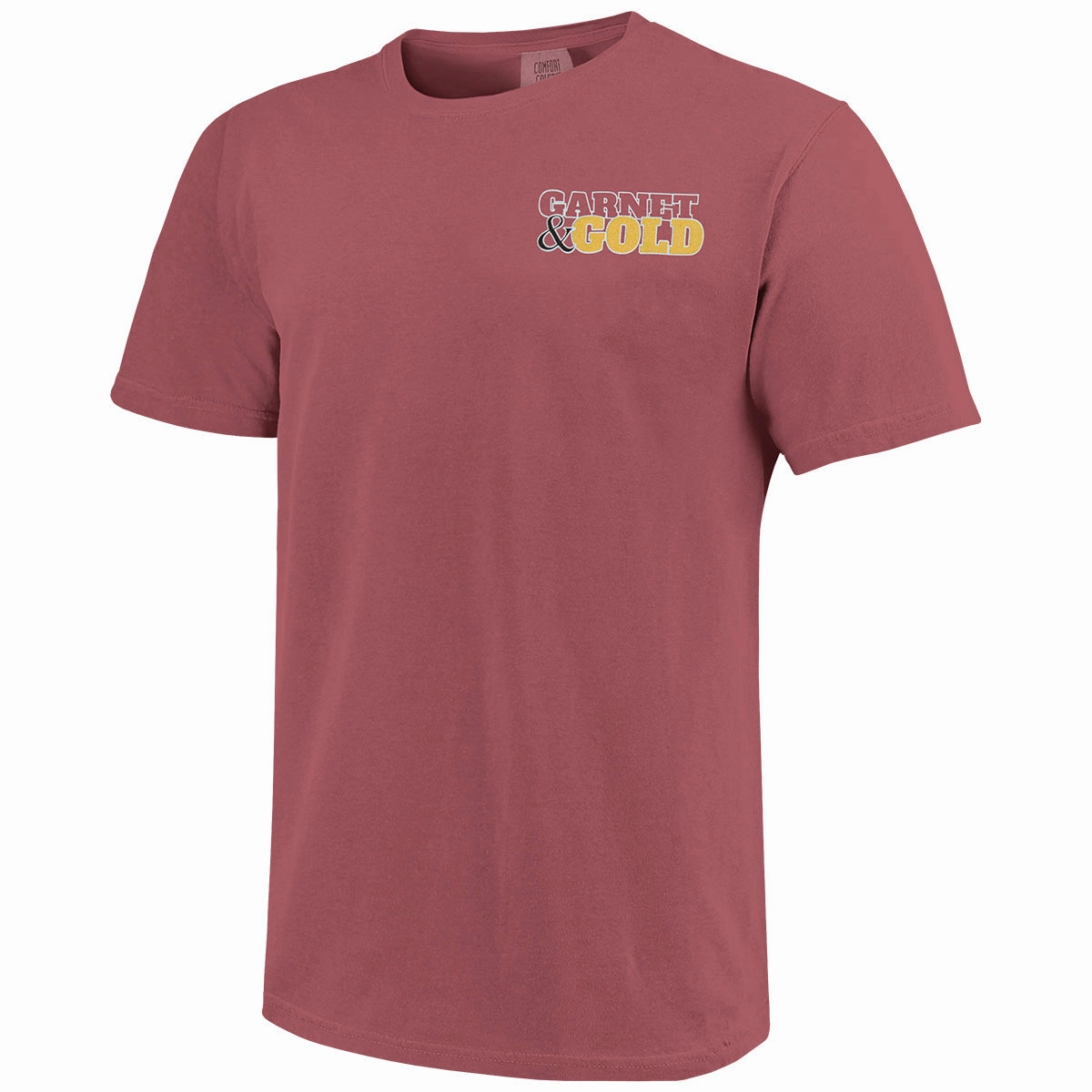 Image One Comfort Colors Garnet & Gold Mural Design Short Sleeve T-shirt - Brick Stylish Layer Look Light and Breathable
