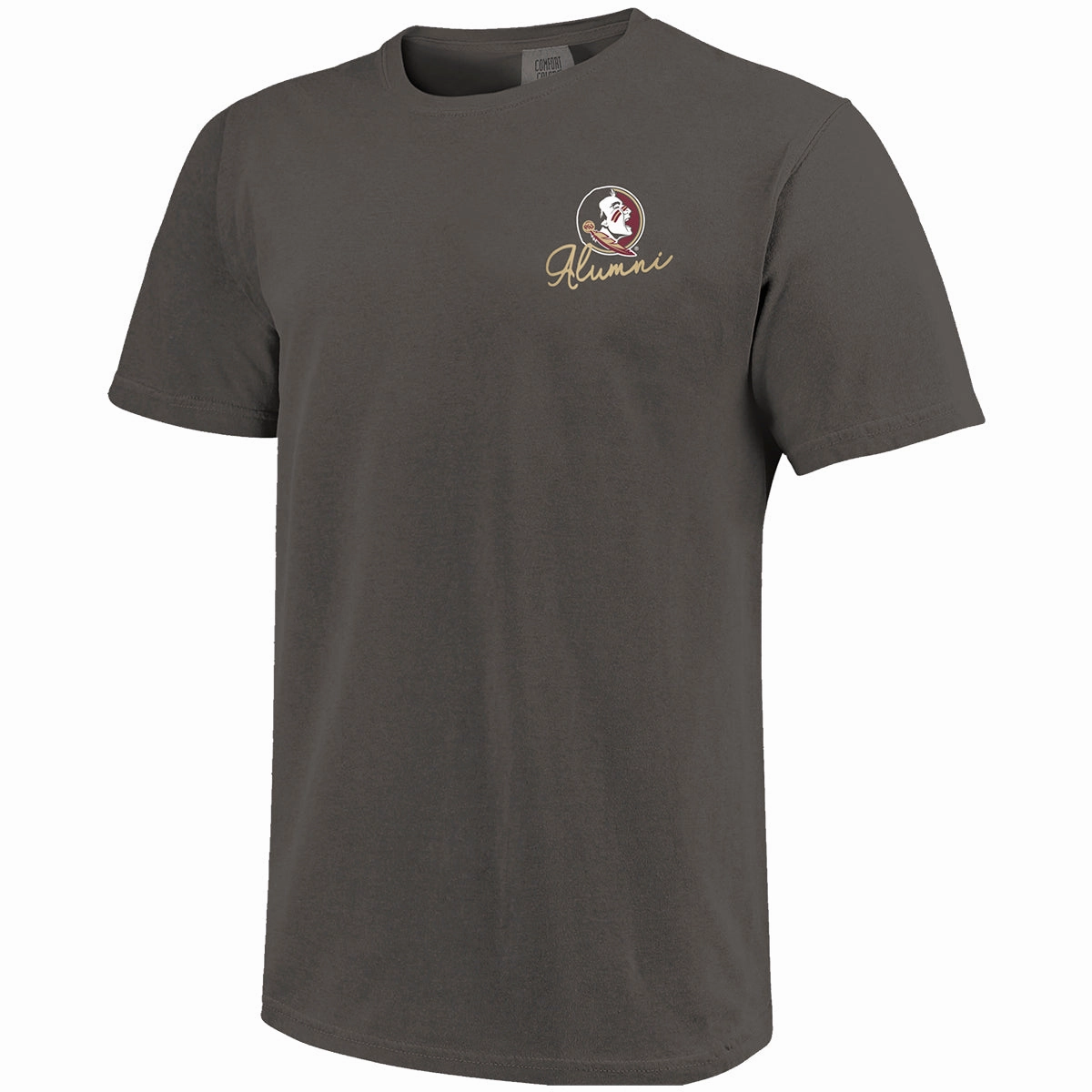 Breathable mesh Seasonal Comfort Image One Comfort Colors Seminole Logo Alumni Design Short Sleeve T-shirt - Pepper