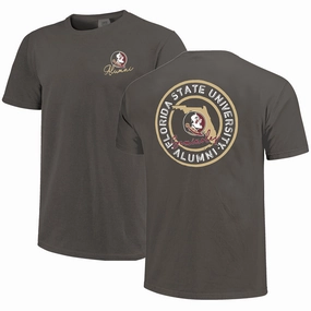 Daily Favorite Image One Comfort Colors Seminole Logo Alumni Design Short Sleeve T-shirt - Pepper