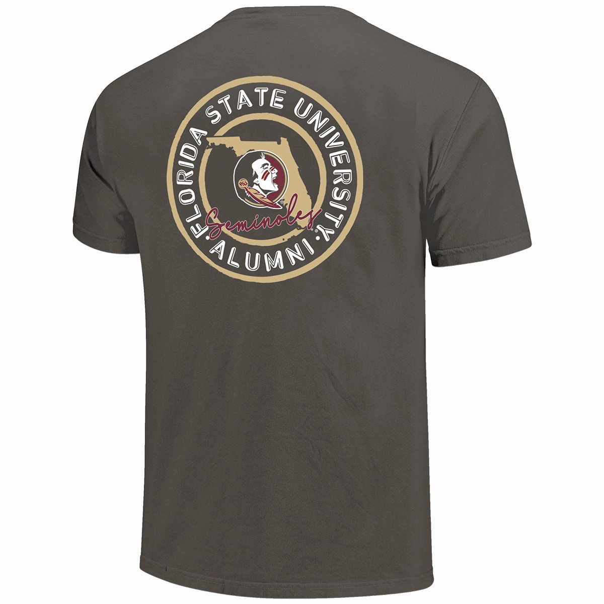 Image One Comfort Colors Seminole Logo Alumni Design Short Sleeve T-shirt - Pepper Daily Fashion