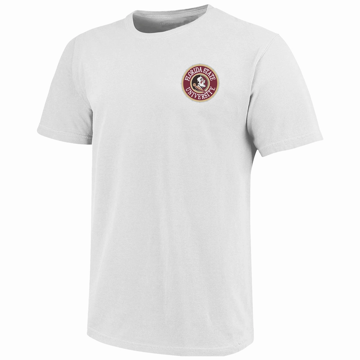 Image One Men's Florida State University Bang the Drum Design Short Sleeve T-shirt - White Classic Wear