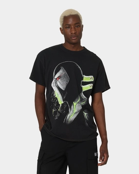 Pilling Resistant Finish Goat Crew X DC Batman Bane Metal Vintage T-Shirt Black Wash