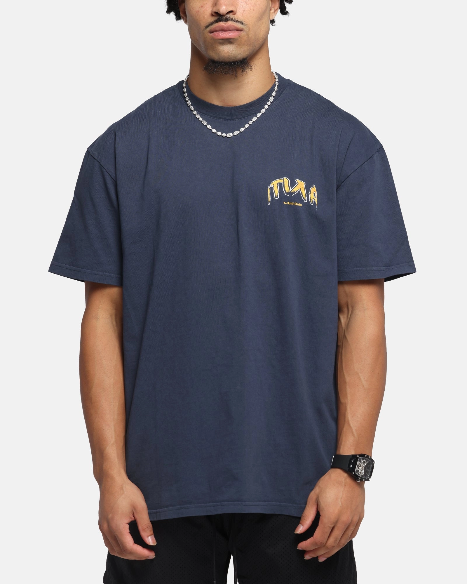 Moisture Management Fabric Perfect Layer The Anti Order Anti Collegate Boxy T-Shirt Navy