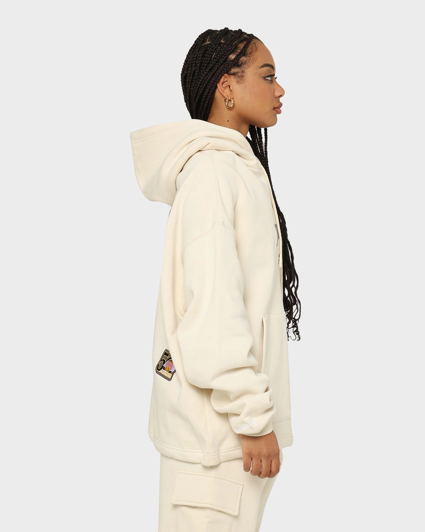 Mitchell & Ness Los Angeles Lakers Anniversary Hoodie Khaki Mountain Ready Floss