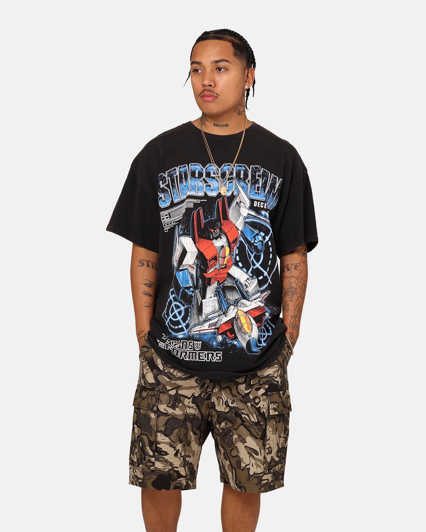 Goat Crew X Transformers Starscream Vintage T-Shirt Black Wash Comfort Style