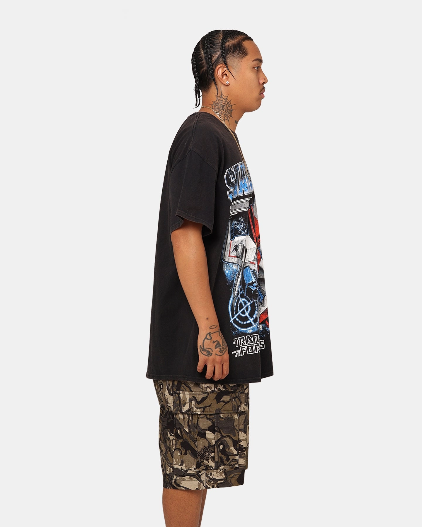 Goat Crew X Transformers Starscream Vintage T-Shirt Black Wash Textured Surface