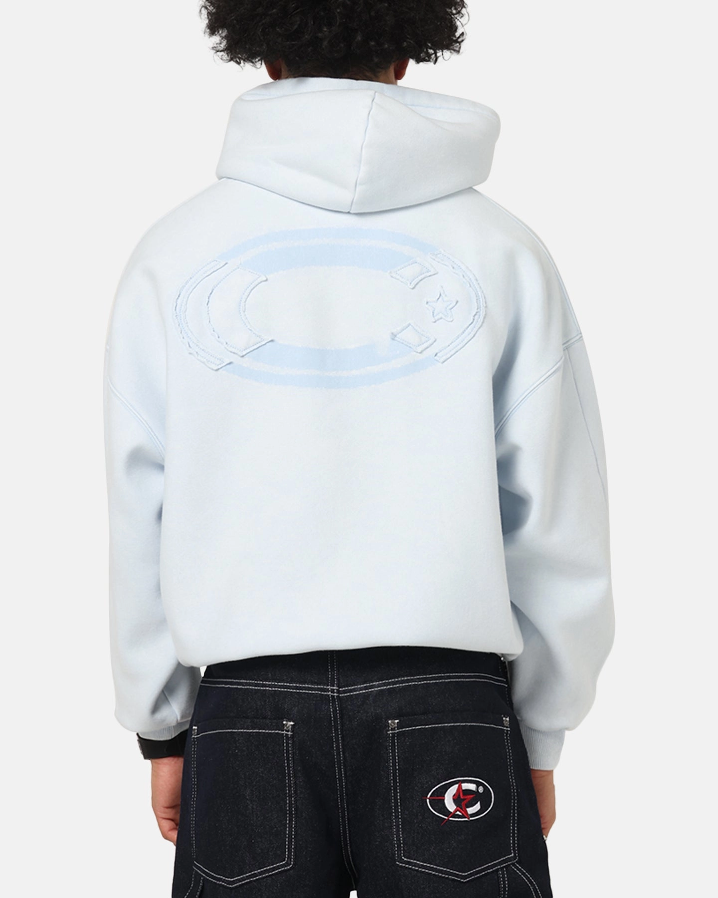 mesh panels Carre Con-Star Hoodie Baby Blue