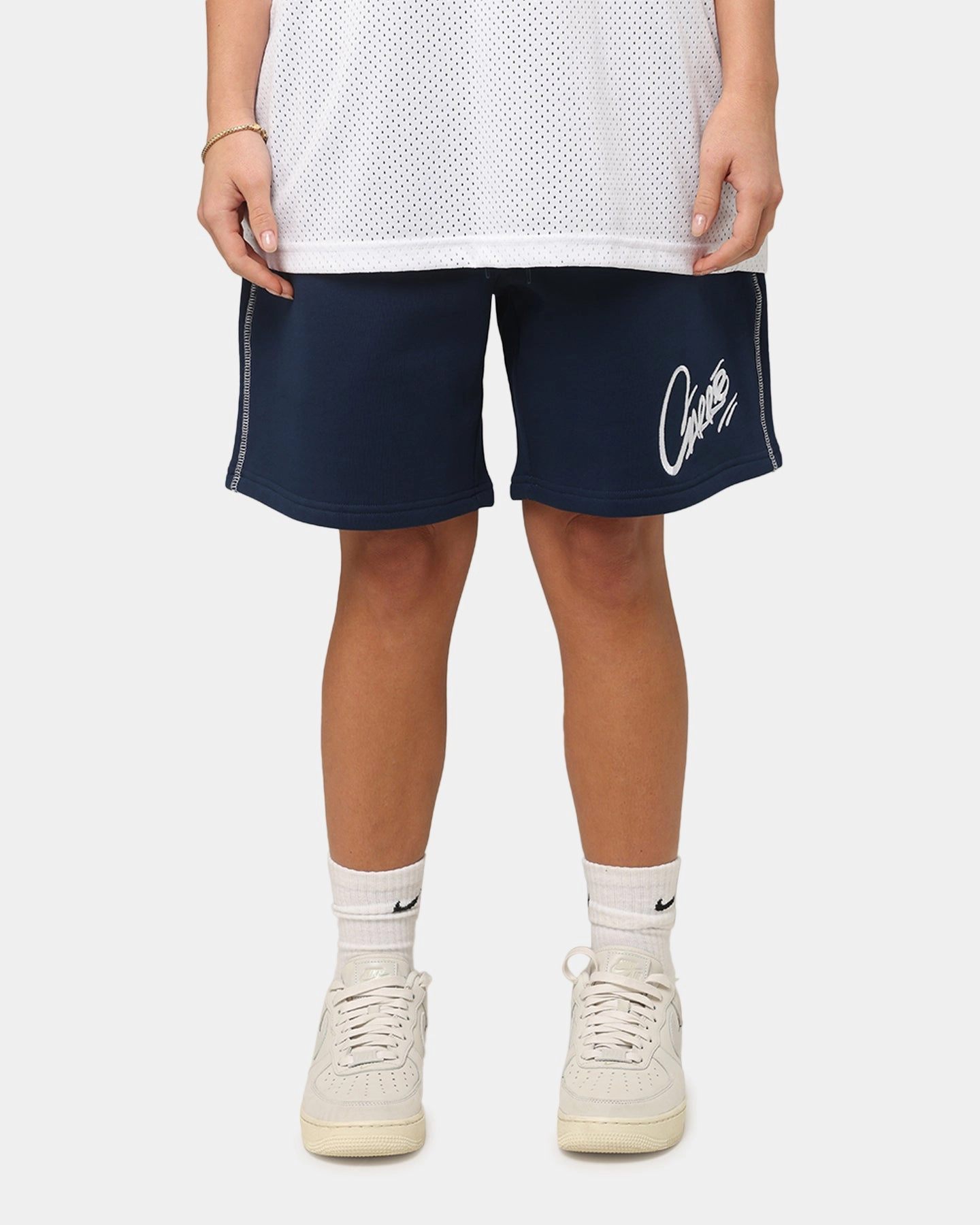 Carre Corrupt Sweat Shorts Navy cycling outfit Airflow channels