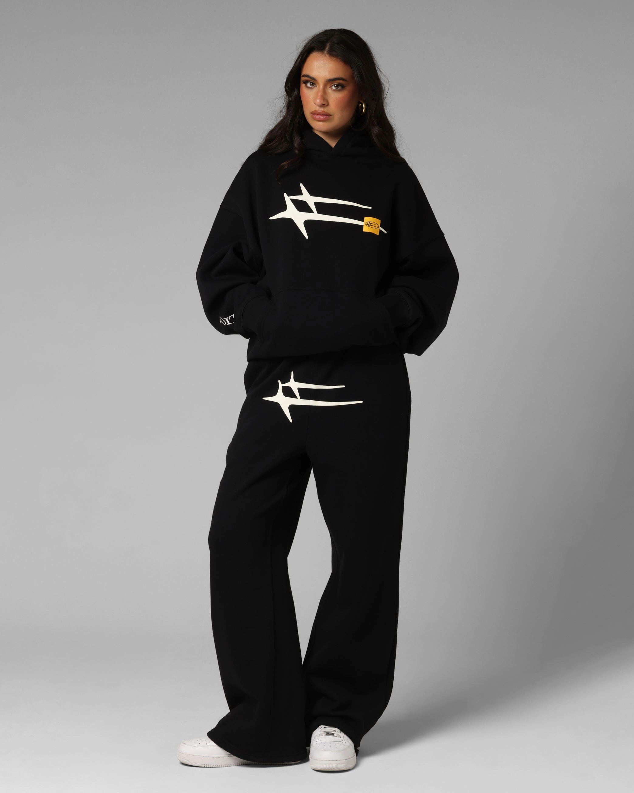 Loiter Hybrid Premium Hoodie Black bike tour shopping spree
