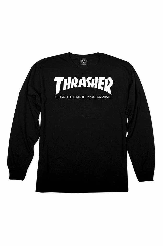 Foam Print Detail Smart Fashion Thrasher Skate Mag Long Sleeve Tee