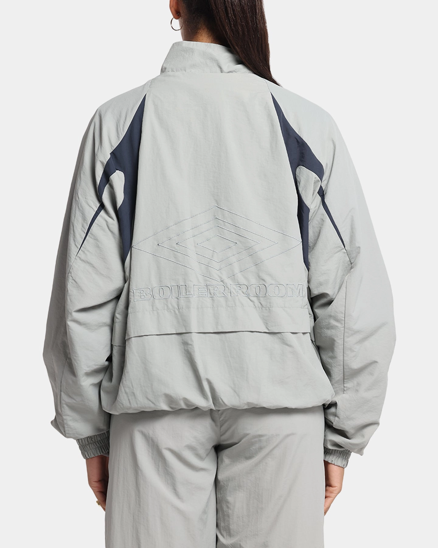 Boiler Room X Umbro Shell Track Jacket Grey Flexible Cuff Budget
