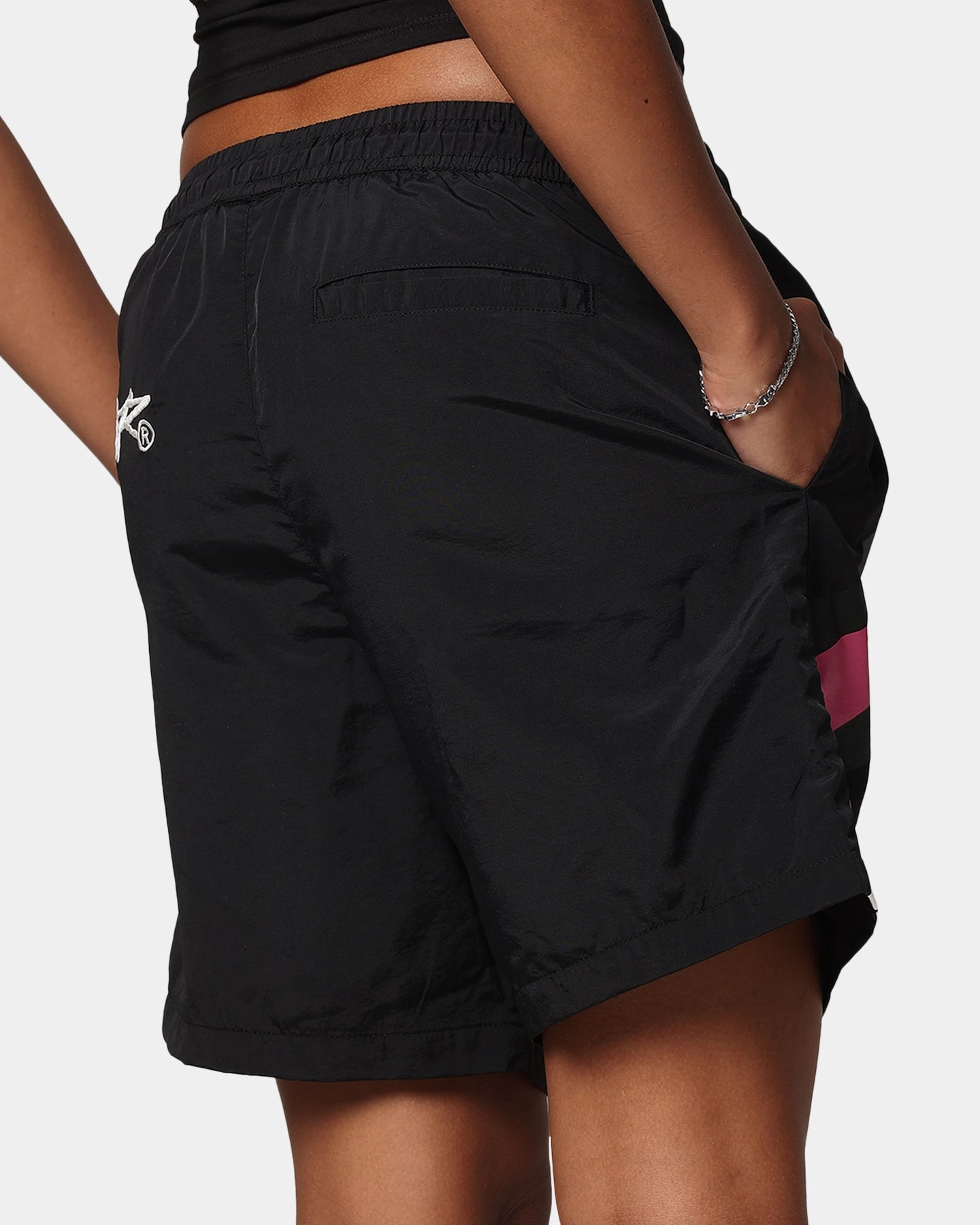 Loiter Motorway Walk Shorts Black silk blend