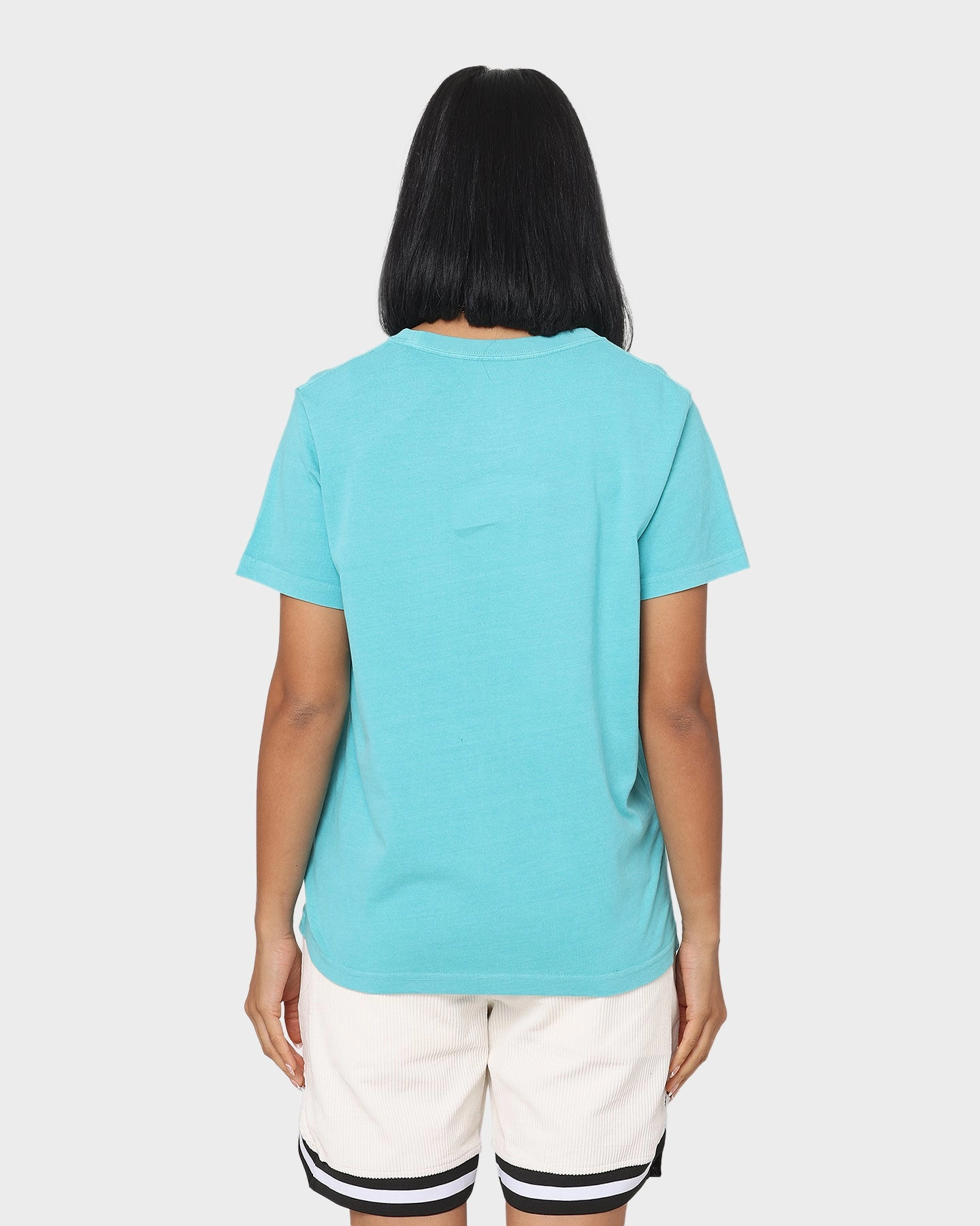 Cozy Essentials UVProtectionFinish Mitchell & Ness Women's Miami Dolphins Vintage NFL Big Logo T-Shirt Faded Aqua