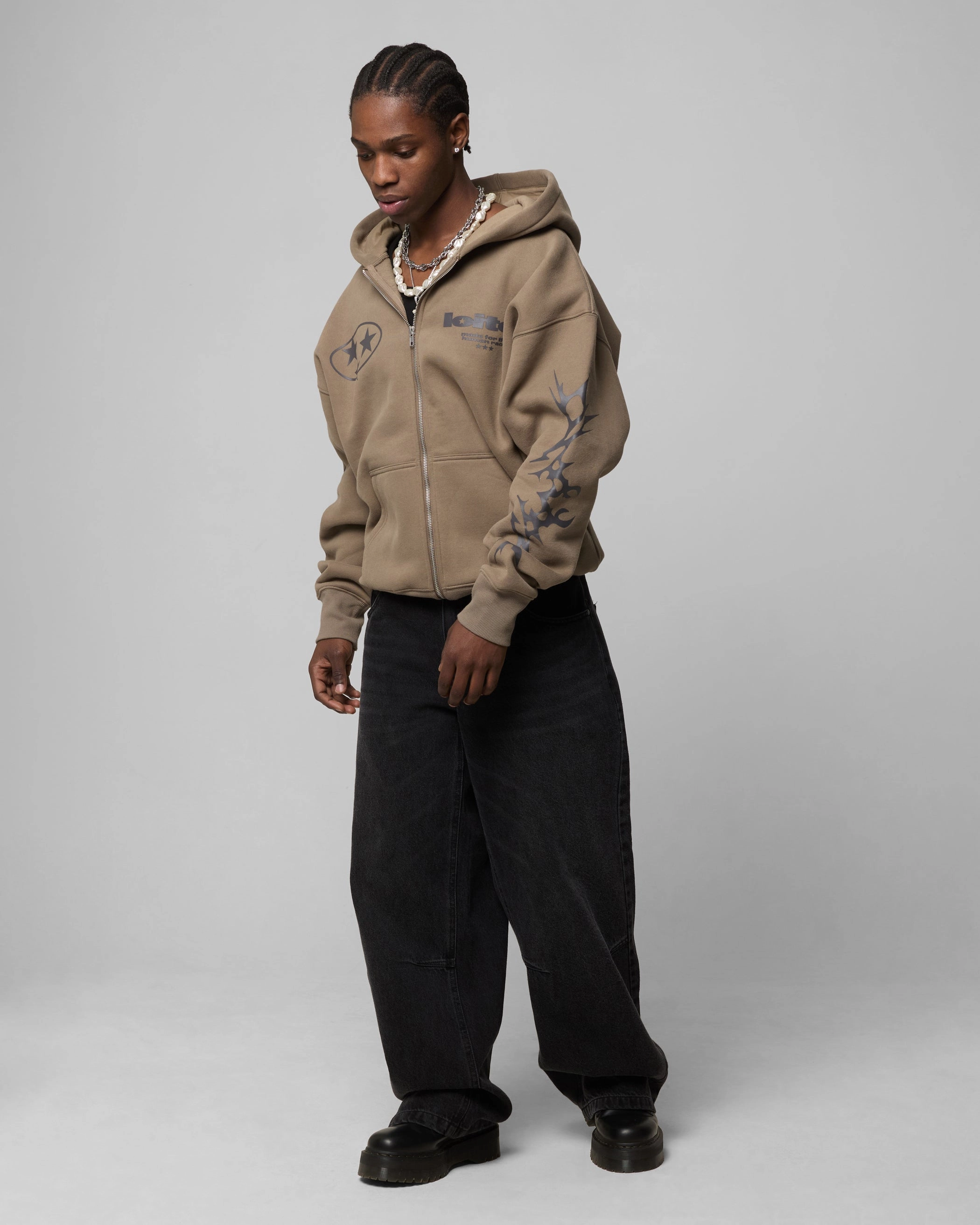 Loiter Solar Zip Hoodie Brown suitable for spring activities suitable for mountain hikes