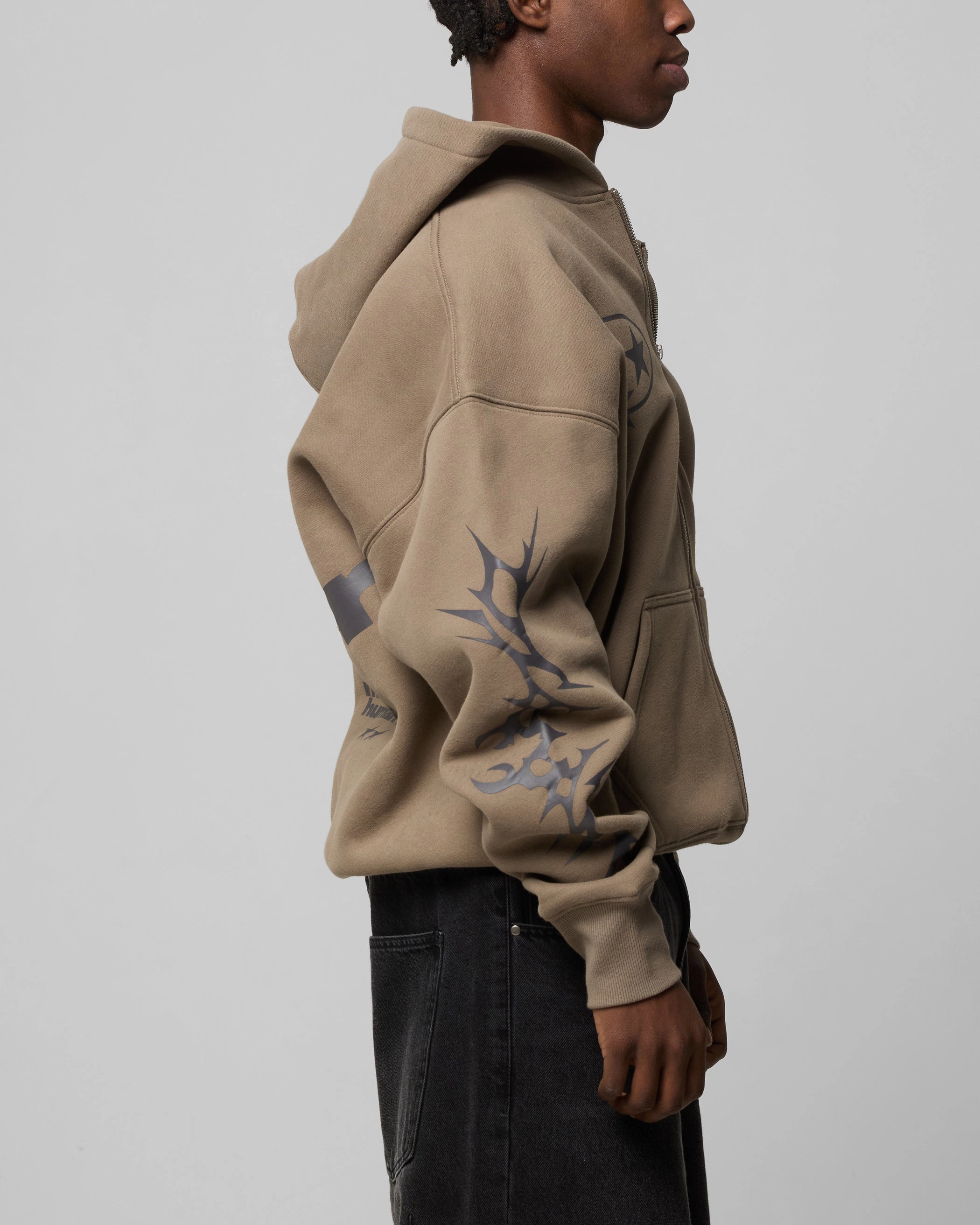 Storm Resistant Closure Loiter Solar Zip Hoodie Brown