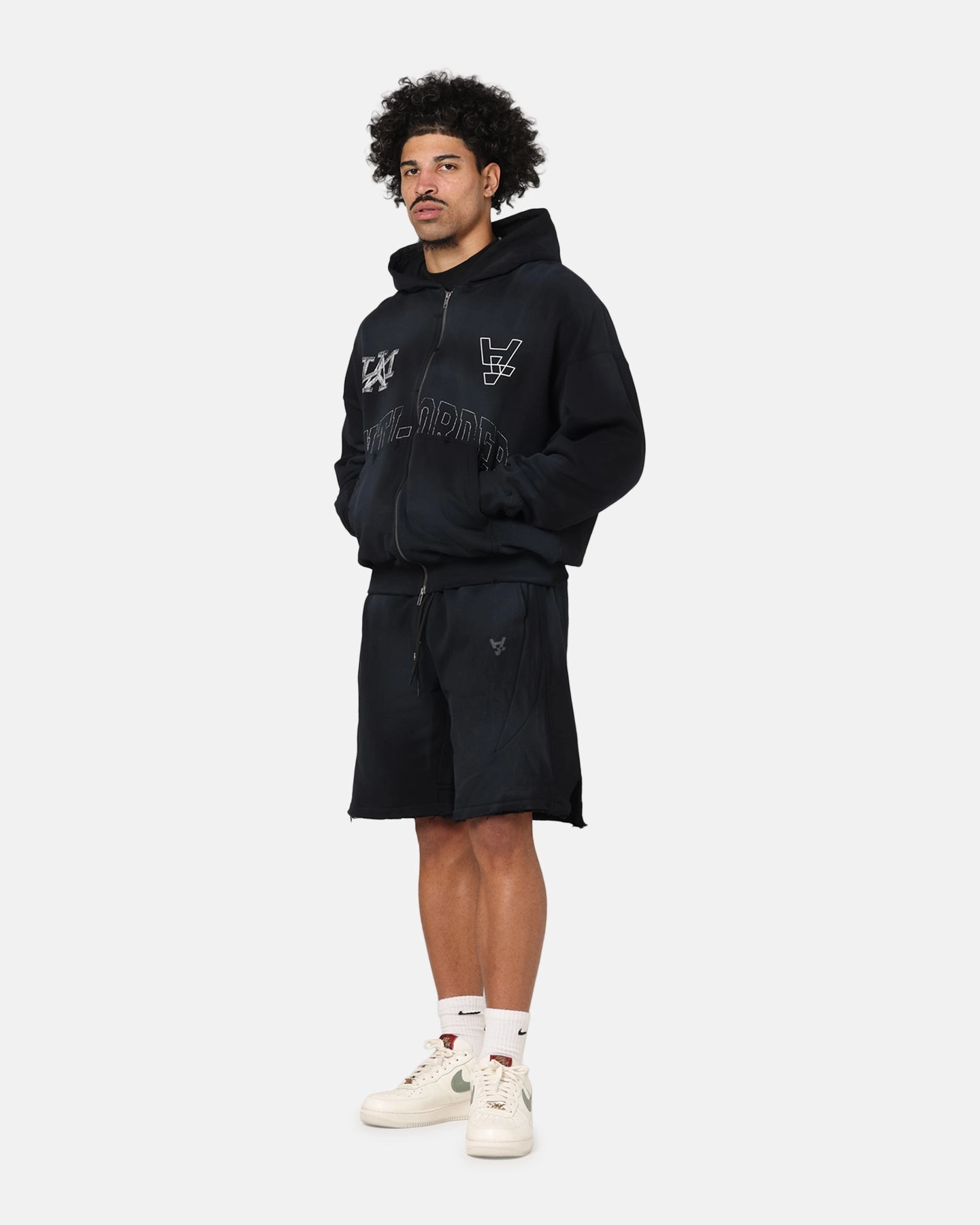 The Anti Order Post Season Zip Hoodie Sunfade Black Color - coordinated