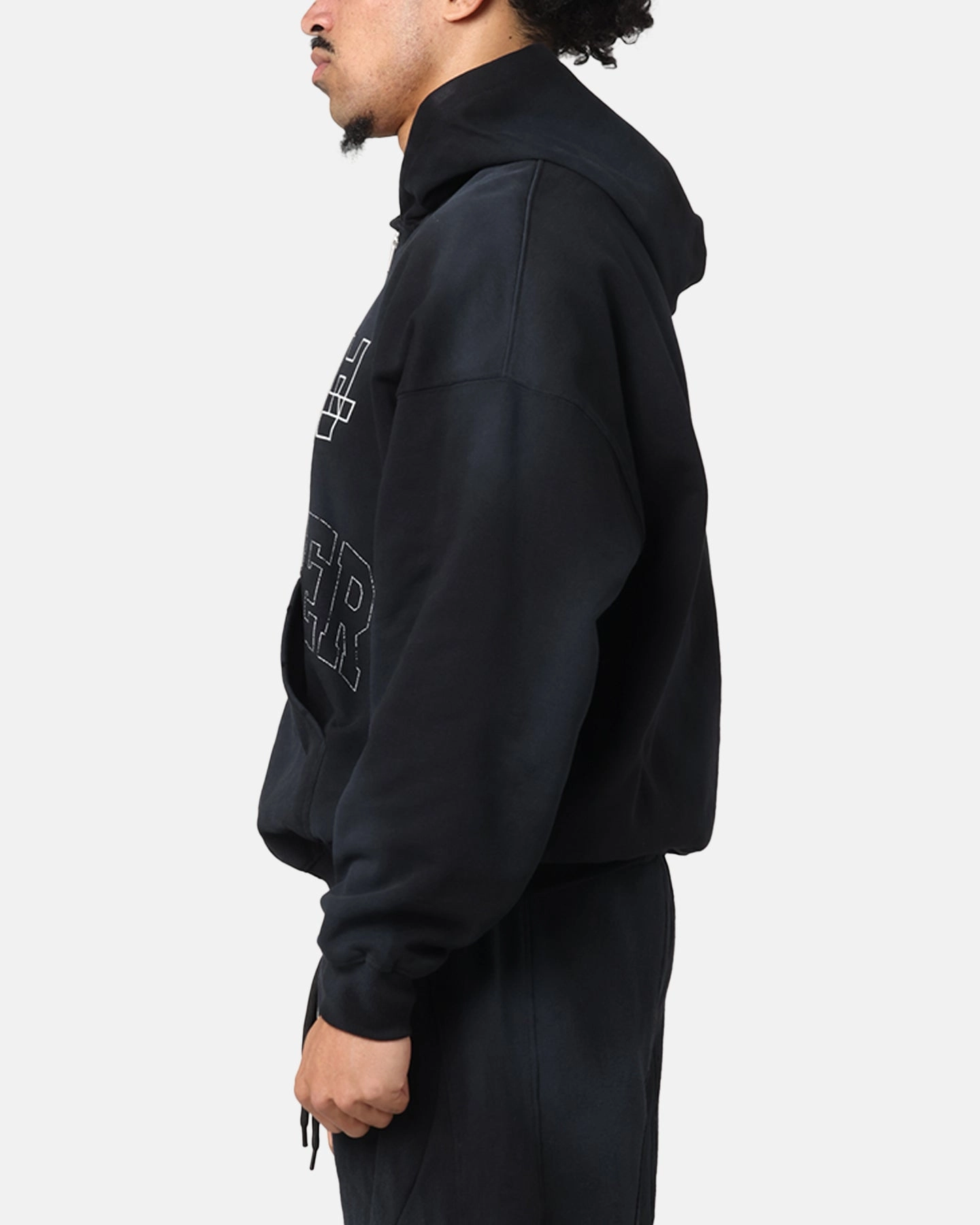 The Anti Order Post Season Zip Hoodie Sunfade Black Moisture Management Fabric mobile