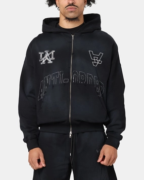The Anti Order Post Season Zip Hoodie Sunfade Black Non Restrictive Cuffs Compression Support Build