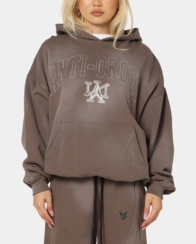 The Anti Order Post Season Boxy Hoodie Sunfade Brown Disrupt AntiStatic Lining