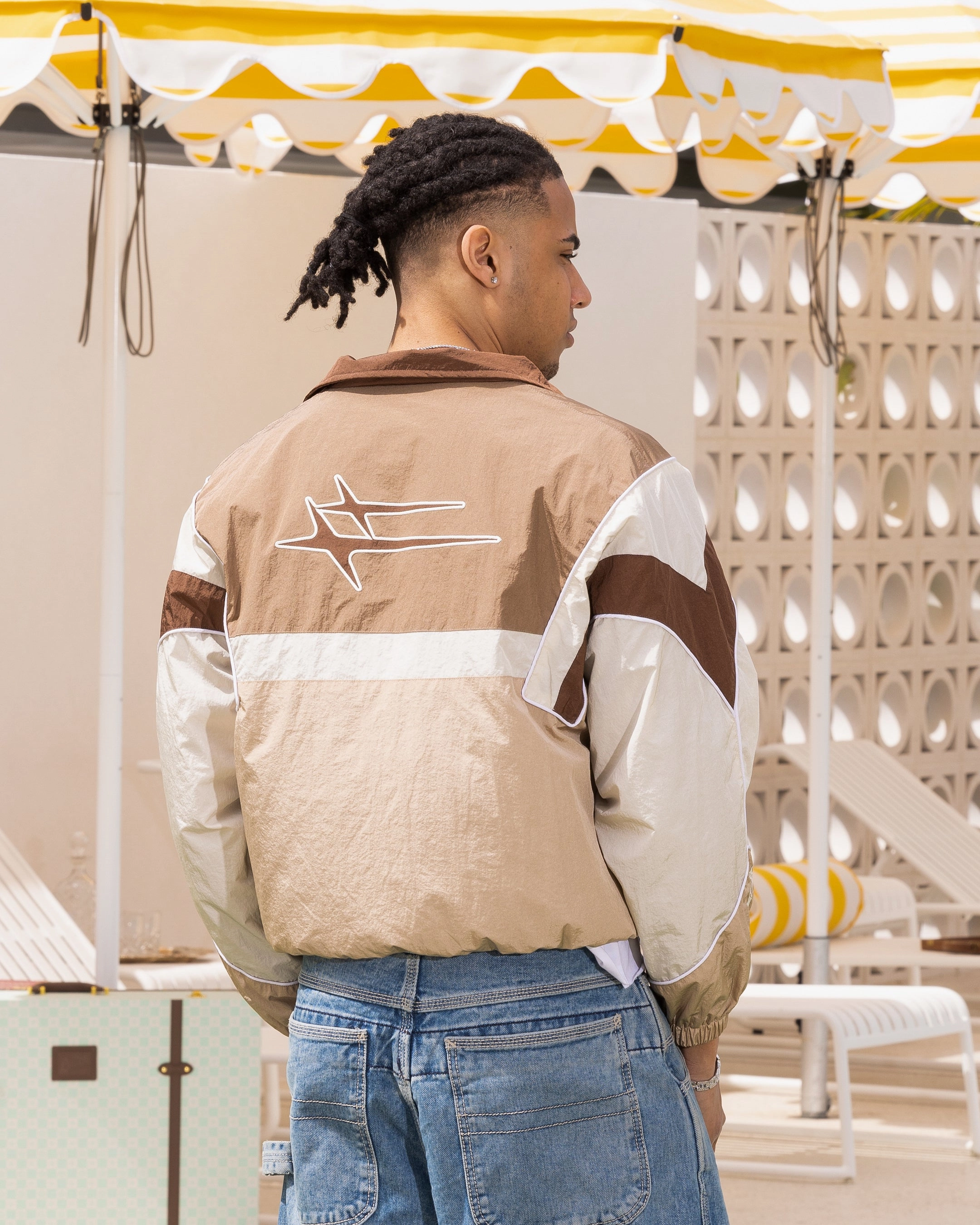 Loiter Axel Track Jacket Brown/Tan Compassion Quick Drying