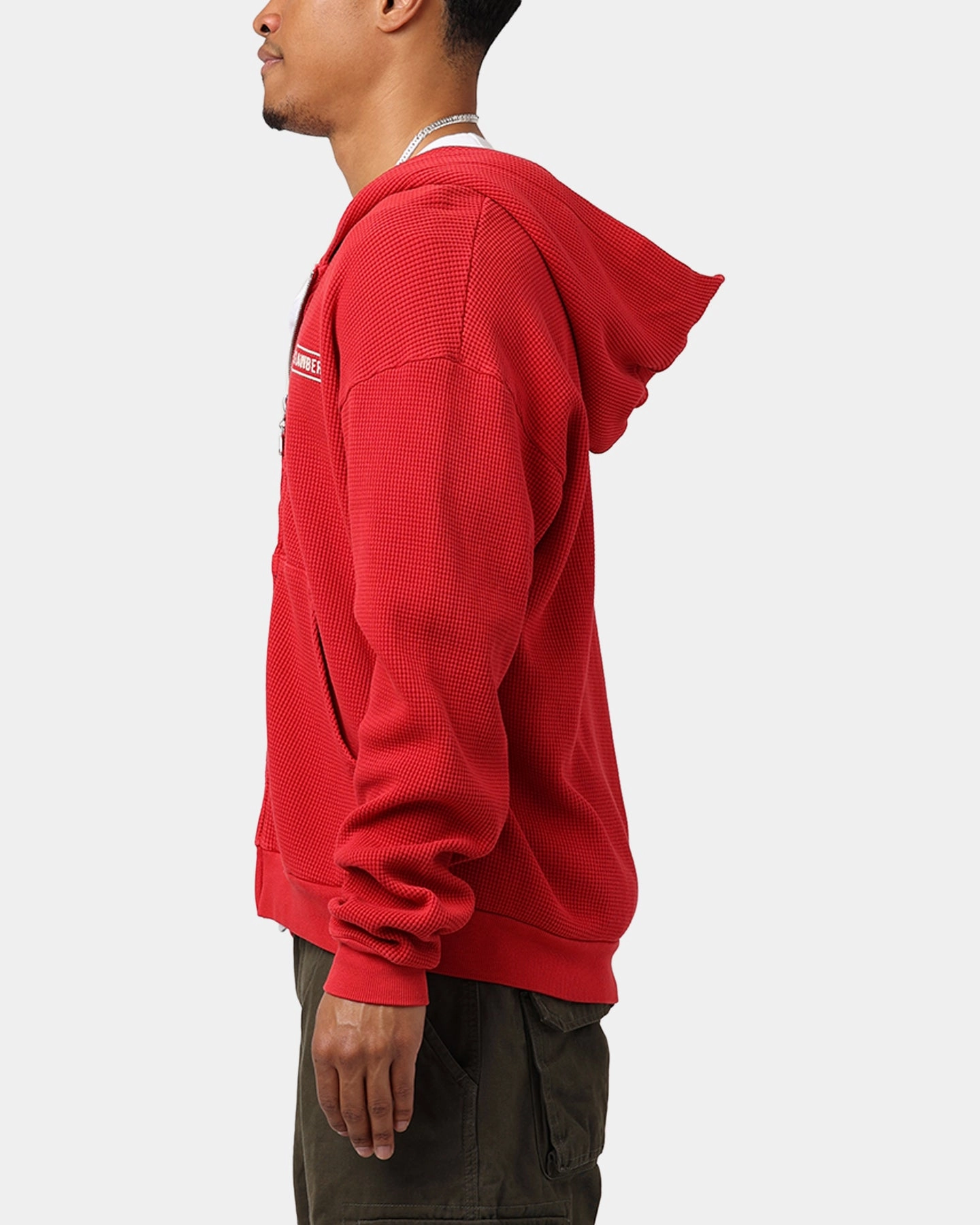 FlexibleMovement Windproof Outer Layer Strawberry Thermal Zip-Up Hoodie Red