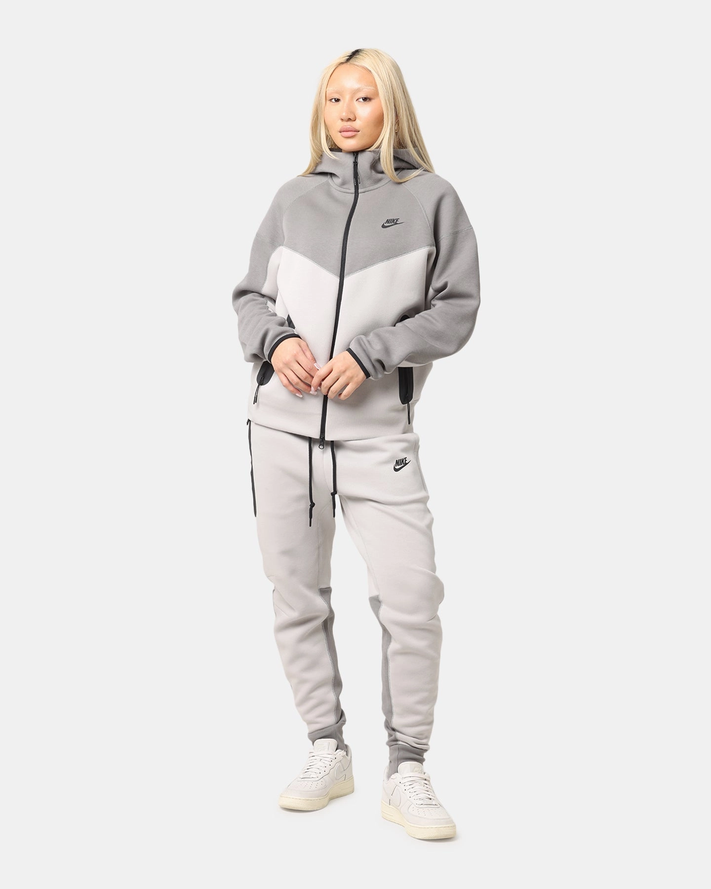 suitable for formal meetings Nike Sportswear Tech Fleece Windrunner Full Zip Hoodie Lt Iron Ore/Flat Pewter/Black