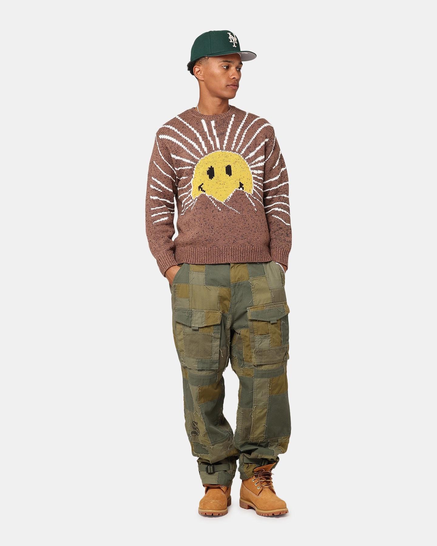 Market X Smiley Sunrise Sweater Acorn Anti Static Inner Layer Seamless Design