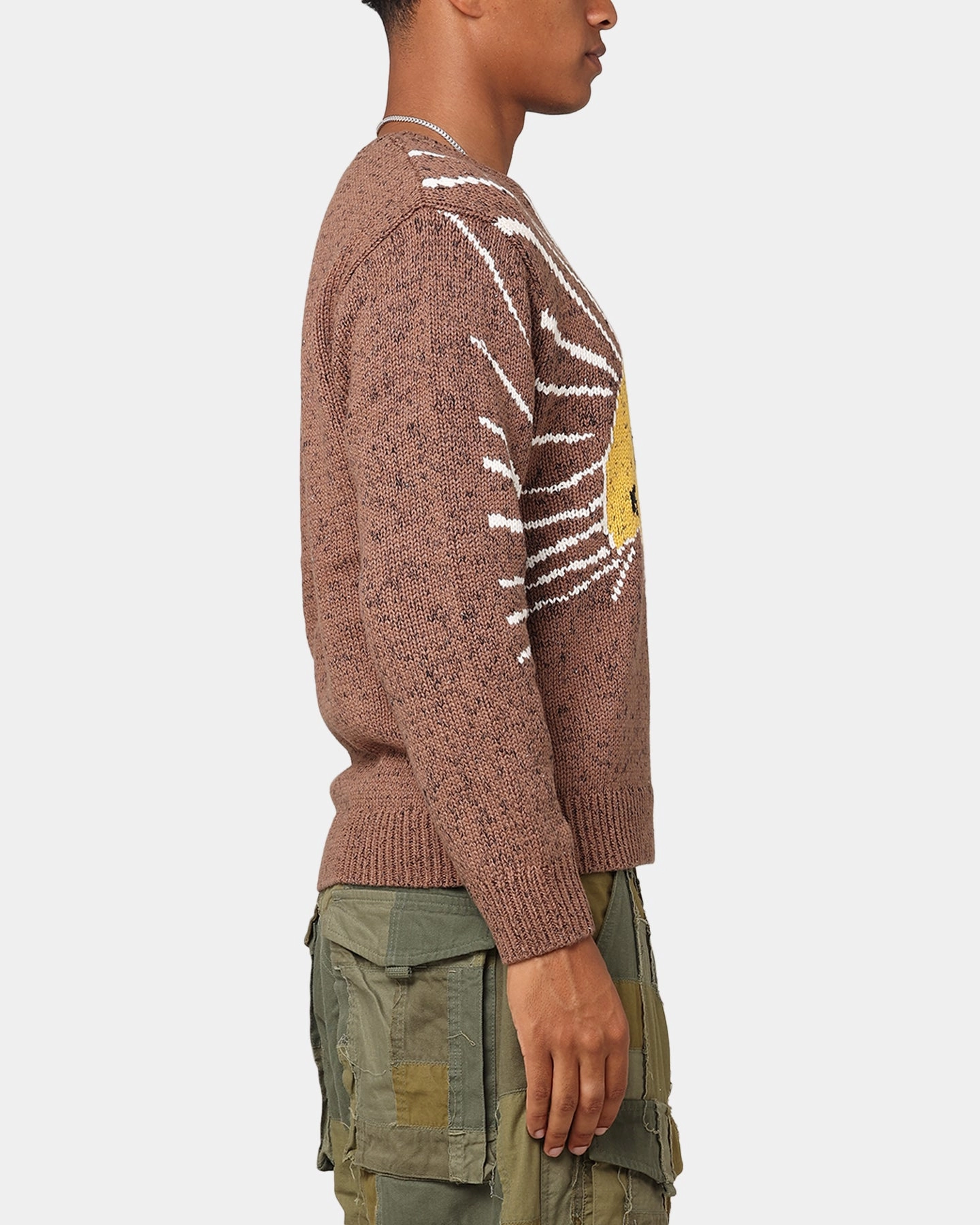 VentilatedBackPanel Hypoallergenic Fabric Blend Market X Smiley Sunrise Sweater Acorn