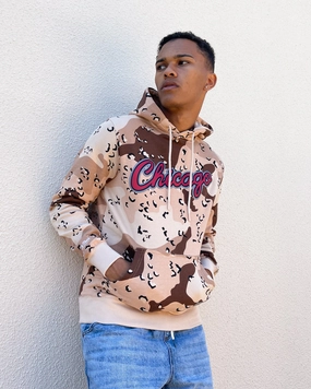 Mitchell & Ness Chicago Bulls Camo Reflective Hoodie Sand Camo Beach Holiday