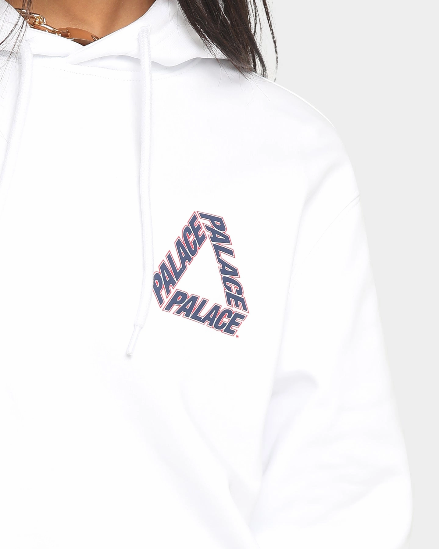High Neck Protection Palace P3 Team Hoodie White