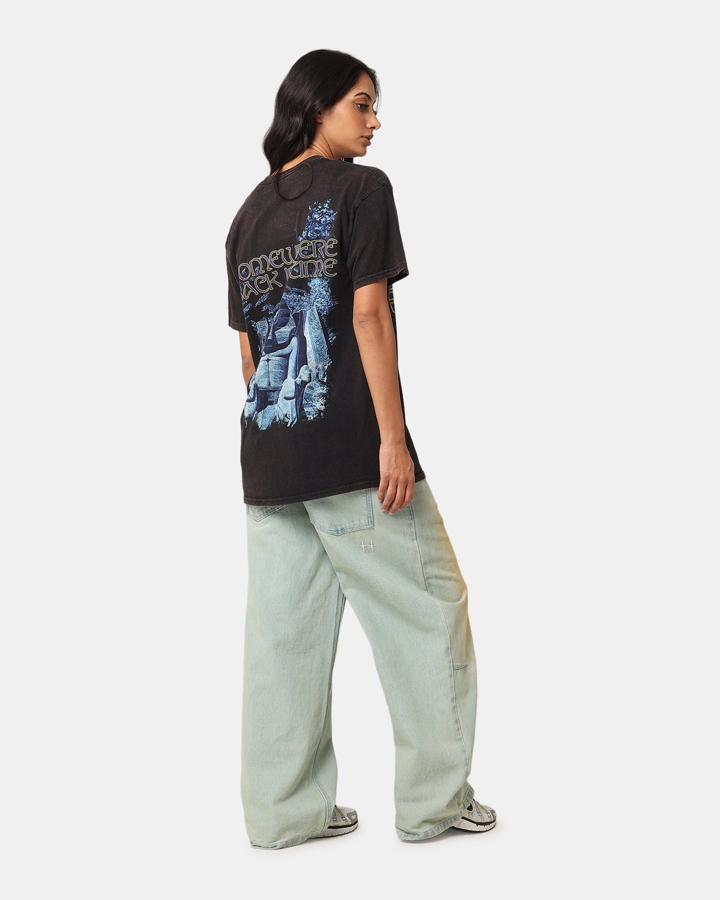 Iron Maiden Back In Time Vintage T-Shirt Black Vintage Adaptable AntiStaticFinish