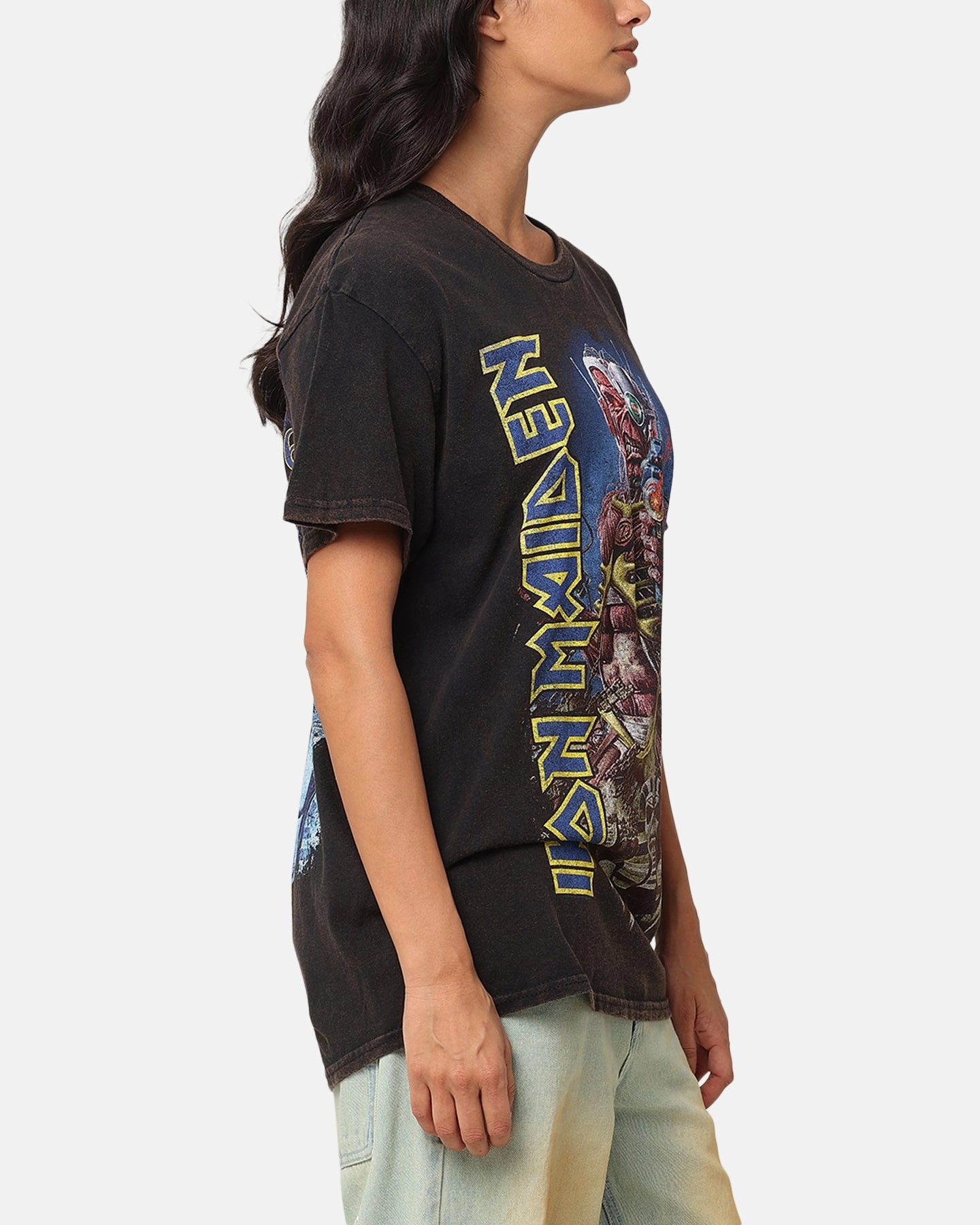 MoistureControlFibers Iron Maiden Back In Time Vintage T-Shirt Black Vintage