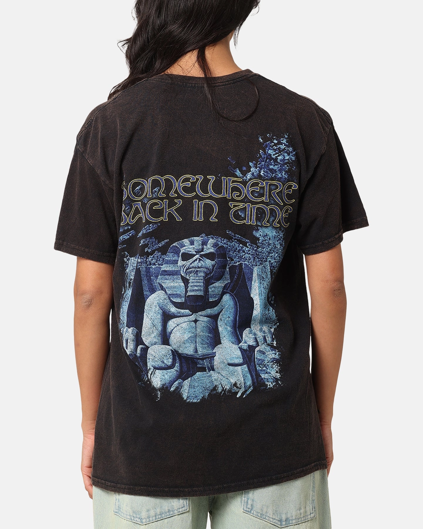Iron Maiden Back In Time Vintage T-Shirt Black Vintage Long Sleeve Casual and cool