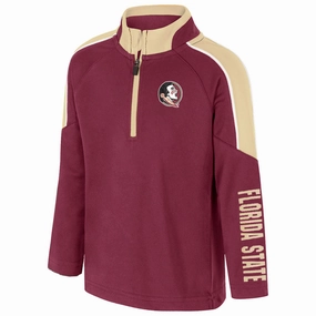 Job Interview Fashion Layer Colosseum Toddler Seminole Logo/Florida State 1/4 Zip Jacket - Garnet/Gold