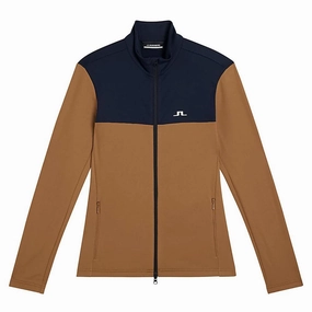 Teflon coating Oversized Fit J.Lindeberg Banks Mid Layer Golf Jacket Chipmunk - FW23 Men