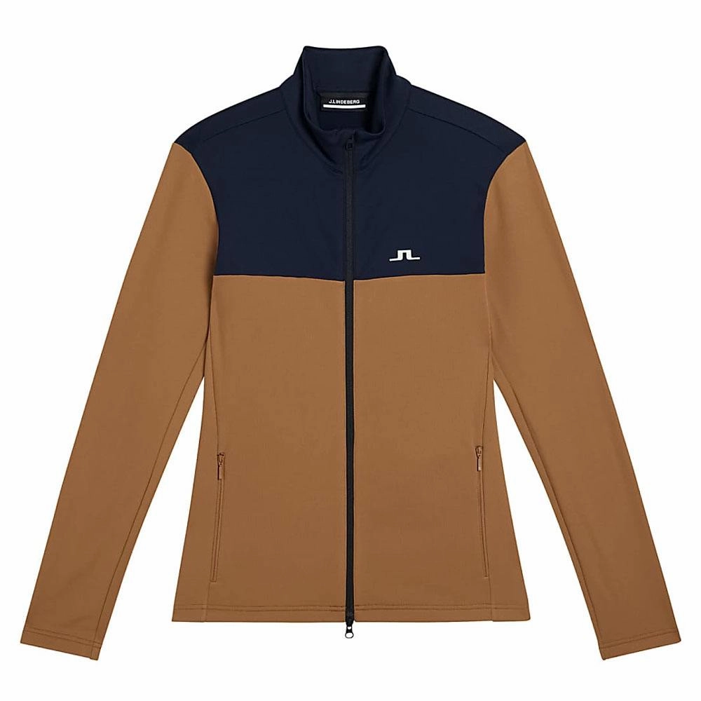 J.Lindeberg Banks Mid Layer Golf Jacket Chipmunk - FW23 Men All Weather Performance High Tensile Reinforcement