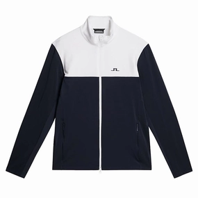 J.Lindeberg Banks Mid Layer Golf Jacket JL Navy - FW23 Men Glove Compatible Cuffs