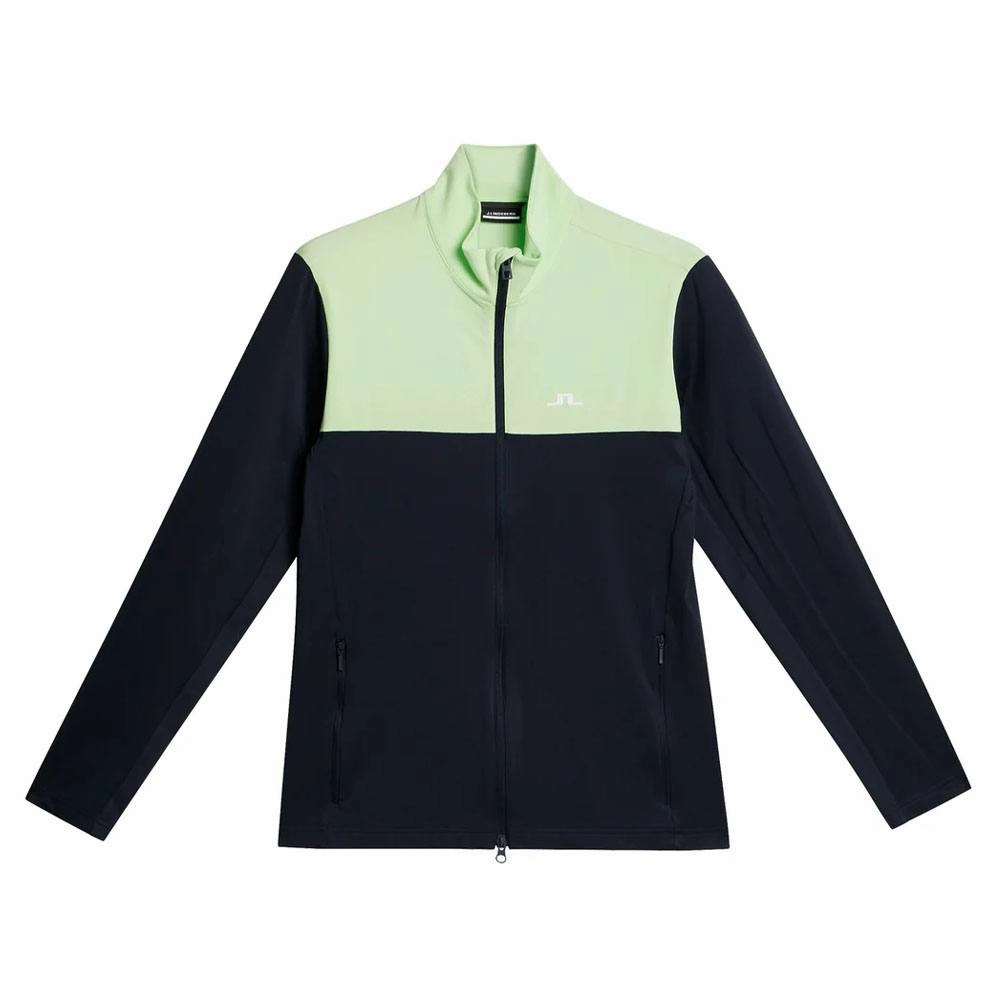 Weather Proof NonChafing Seam Placement J.Lindeberg Banks Mid Layer Golf Jacket JL Navy - SS24 Men