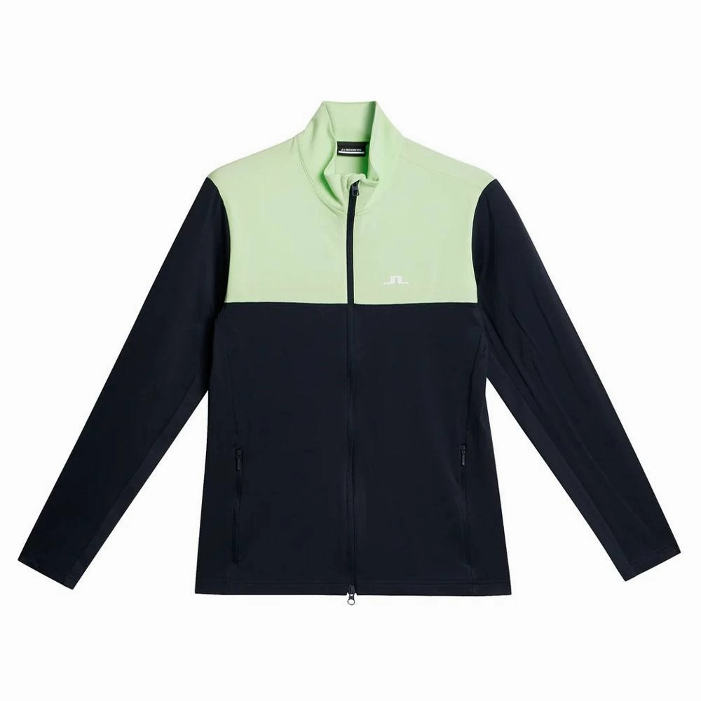 Non Irritating Collar DoubleLayered Collar J.Lindeberg Banks Mid Layer Golf Jacket JL Navy - SS24 Men