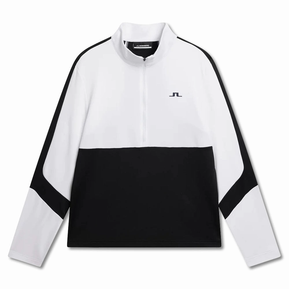 J.Lindeberg Carl Mid Layer Golf Pullover White - SS24 Men Comfortable Urban Piece