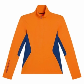 J.Lindeberg Coockies Mid Layer Golf Pullover Exuberance - FW23 Women Heat Resistant Fabric